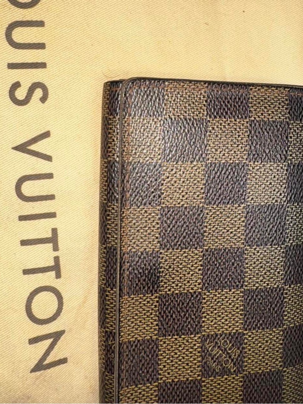 Louis Vuitton Brown Damier Ebene Checkered Wallet